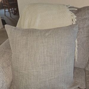 Elegant Gray Throw Pillow